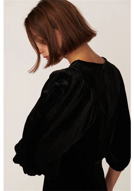 Des Petits Hauts Landria Noir Viscose Velvet Dress Des Petits Hauts |  | 1H250500NOIR